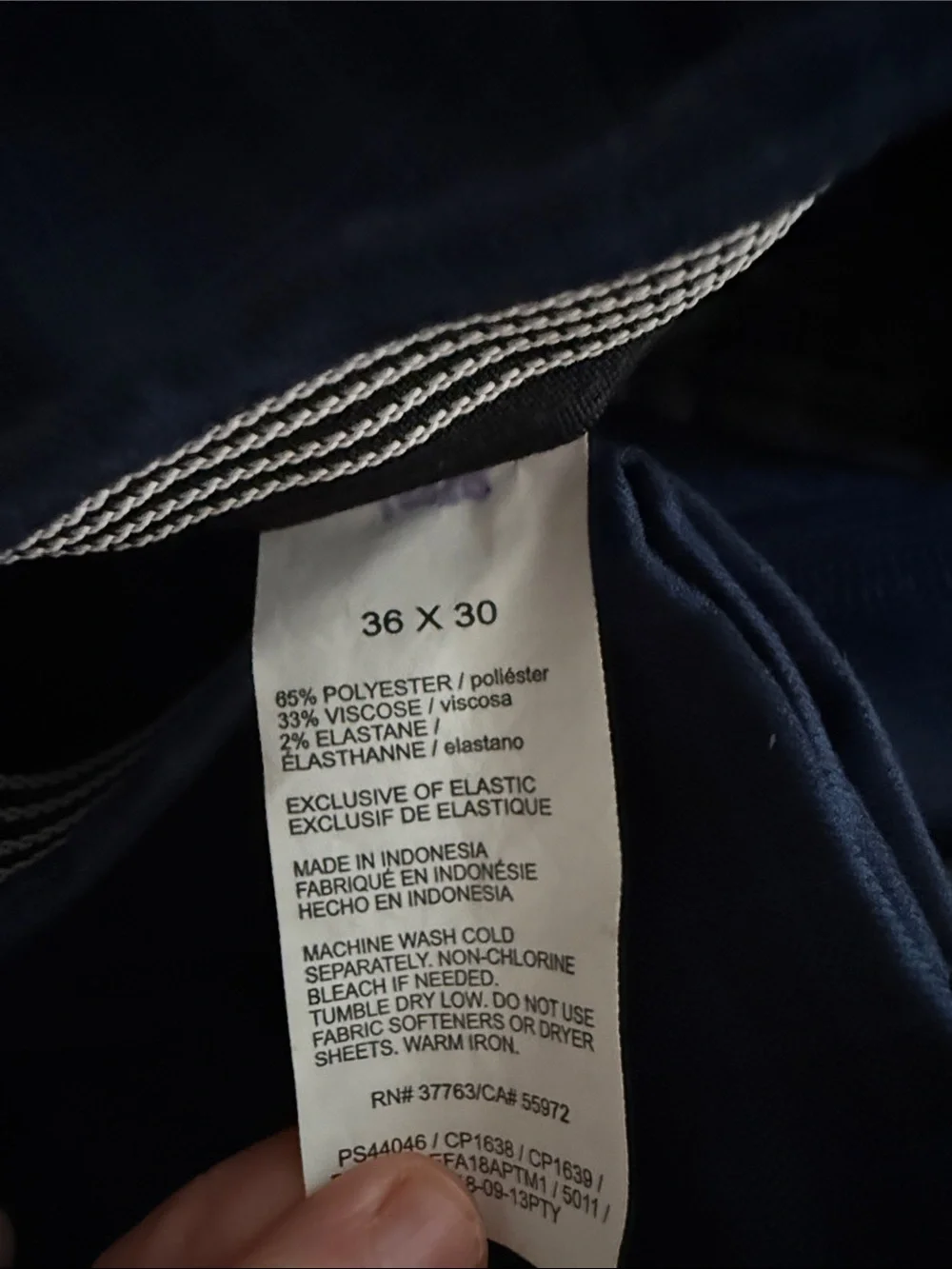 Perry Ellis Men's Navy Dress Pants 36x30